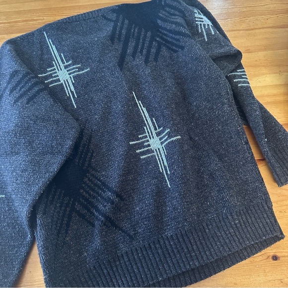 LAVANE New York Men's Abstract Sweater M Vintage - Picture 7 of 8